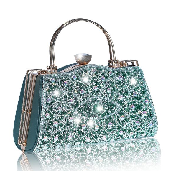 Rhinestone Evening Clutch Purses Diamond Handbag Weddings mal Bag -_- - Picture 1 of 7